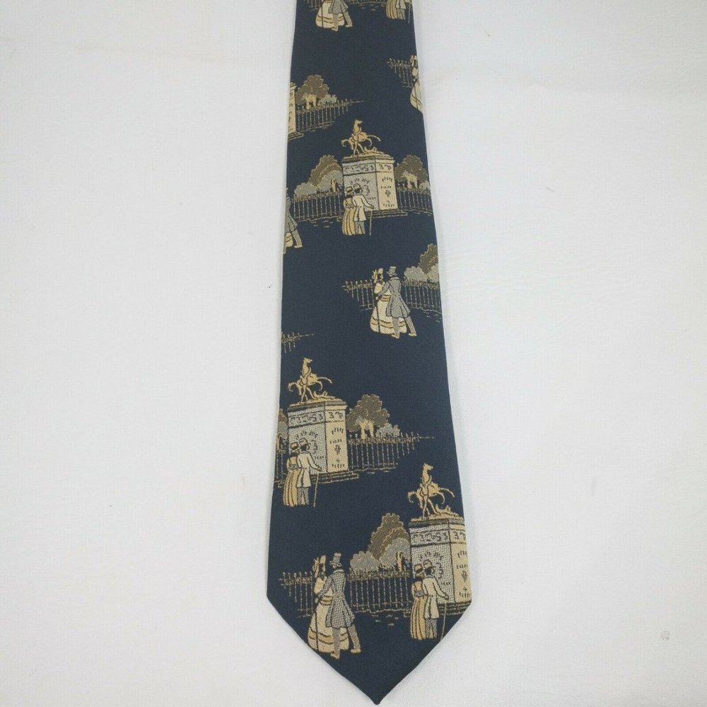 Vintage Superba Mens Nobel Necktie Blue One Size Polyester Designer Pointed